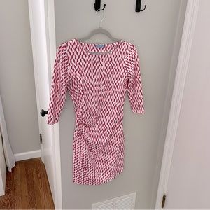 J. McLaughlin Pink and White Dress, XS
